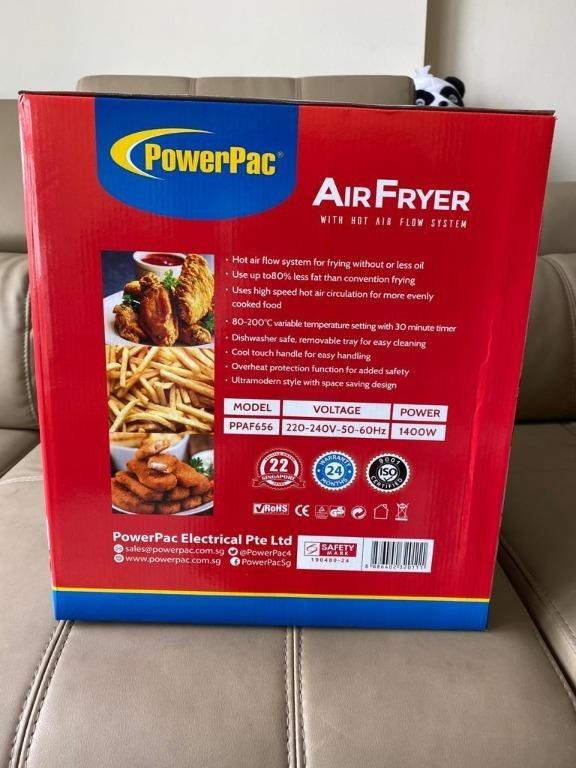 Air Fryer 5.5L with Hot Air Flow System (PPAF656) - PowerPacSG