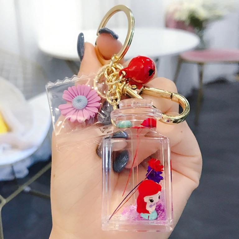 Floating glitter keychain hotsell