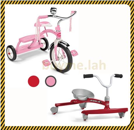 radio flyer classic pink dual deck tricycle