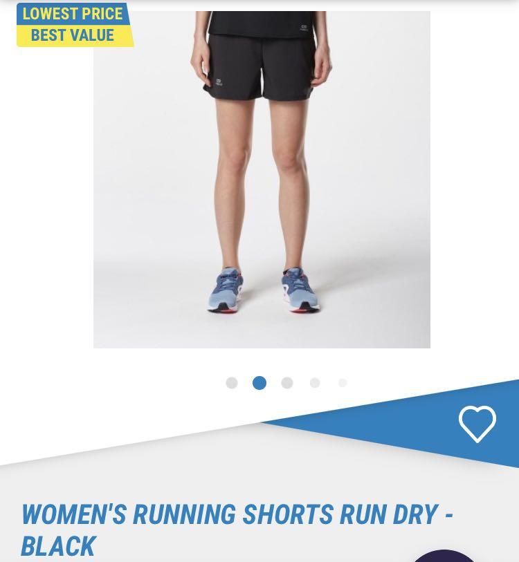 Women's Running Shorts - Run Dry Black