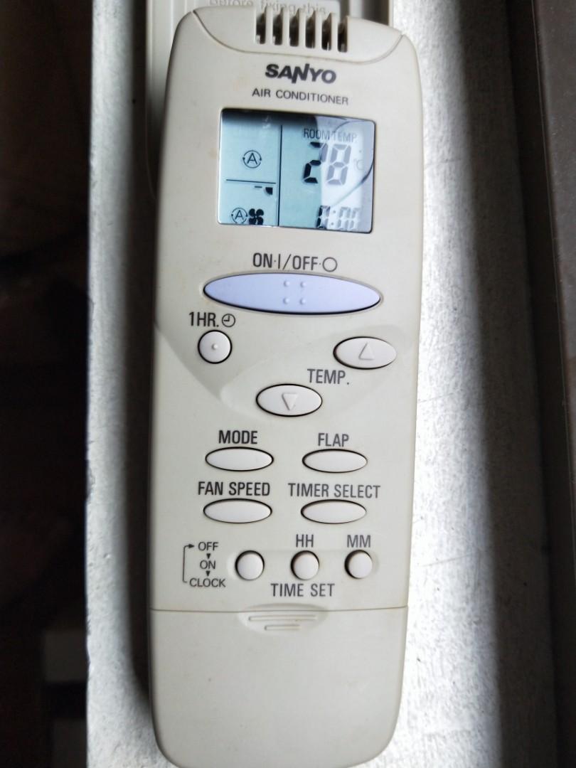 Sanyo aircon remote control RCS2HPS4EM, TV & Home Appliances, Air
