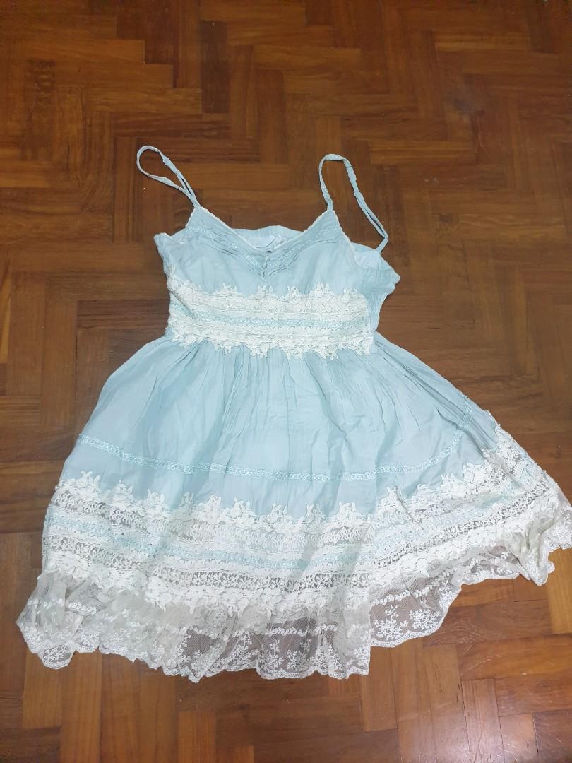 snidel green lace dress, Women's Fashion, Tops, Sleeveless on Carousell