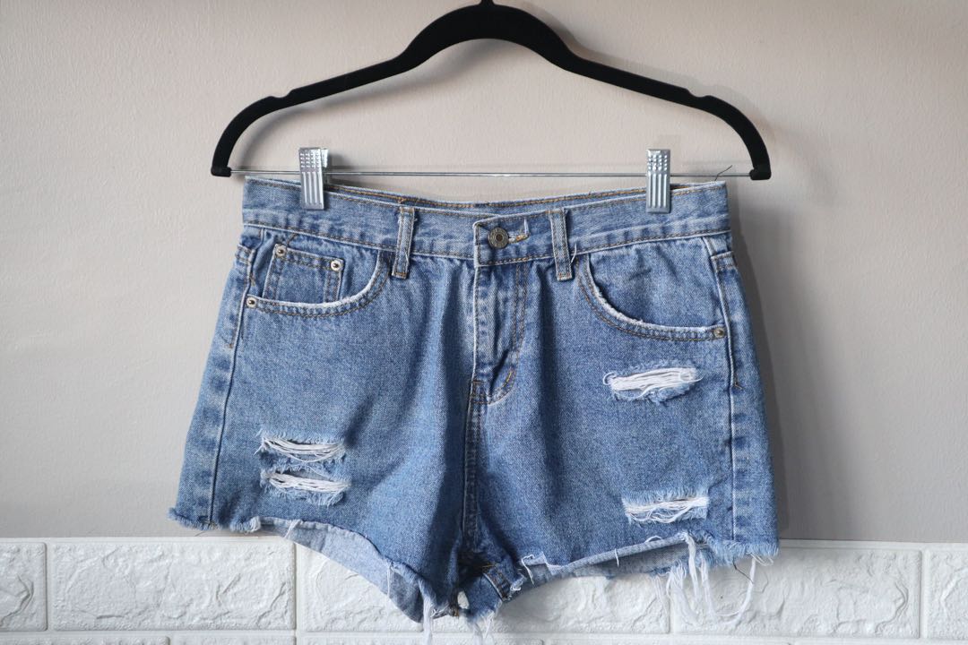 tattered jean shorts
