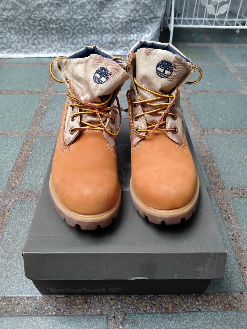 timberland camo roll top boots