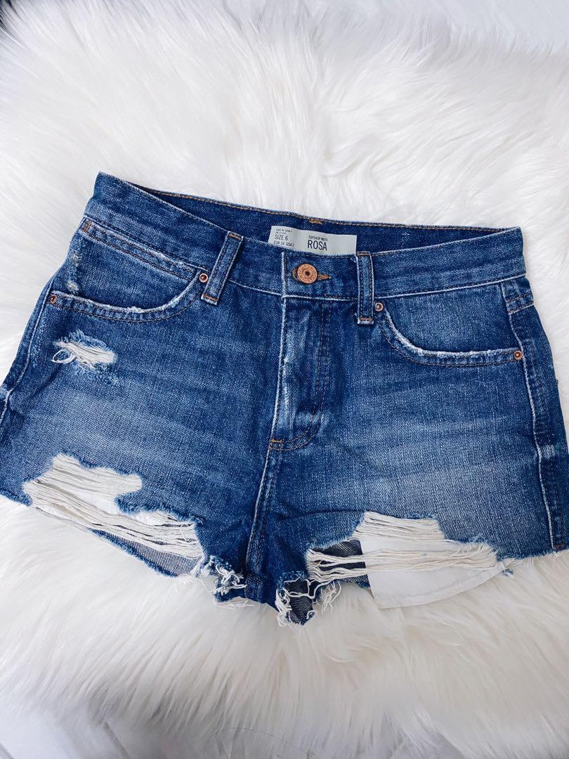topshop moto rosa shorts