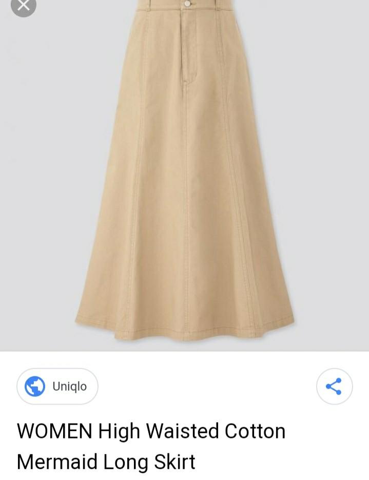 High waisted long skirt cotton online
