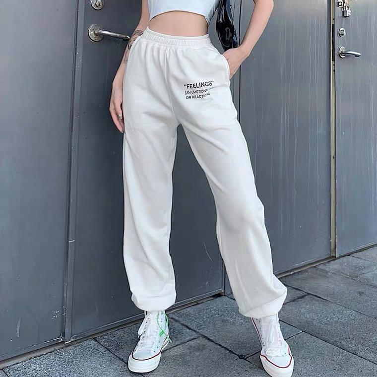 White baggy joggers Women s Fashion Bottoms Other Bottoms on