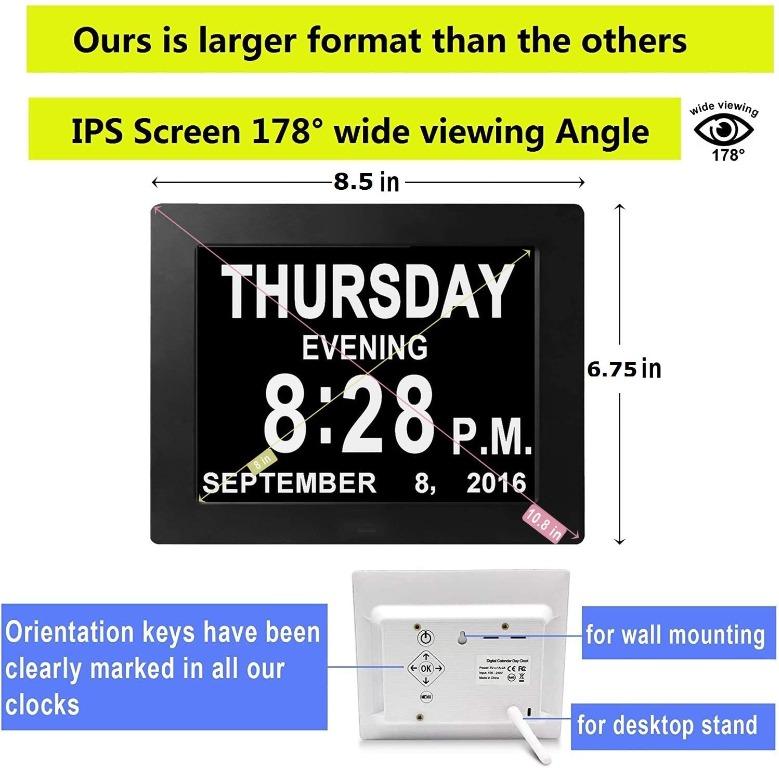 [2020 Version] 16 Reminders, Electronic Day Alarm Clock with Custom