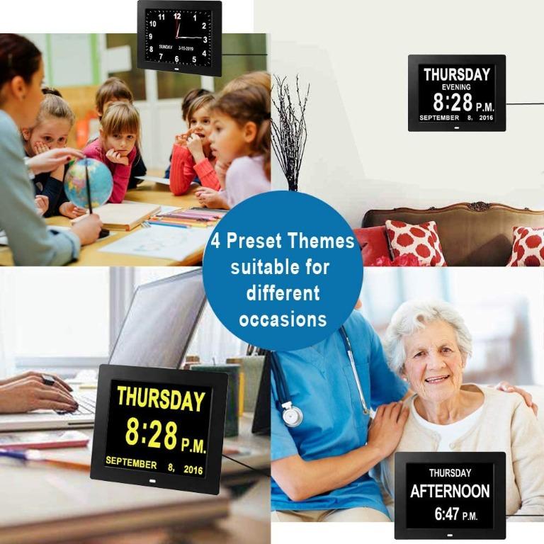 [2020 Version] 16 Reminders, Electronic Day Alarm Clock with Custom