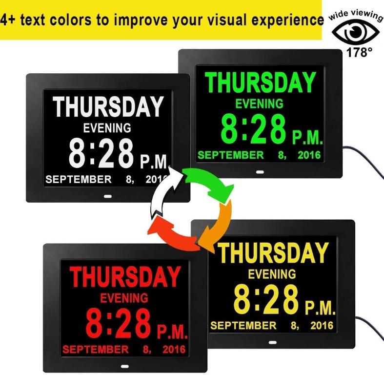 [2020 Version] 16 Reminders, Electronic Day Alarm Clock with Custom