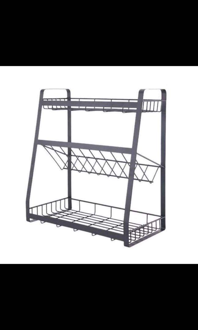 3 Tier Spice Rack Organizer Spice Jars Bottle Stand Holder Kitchen Shelves Rack Racks Home Furniture Home Tools And Accessories On Carousell