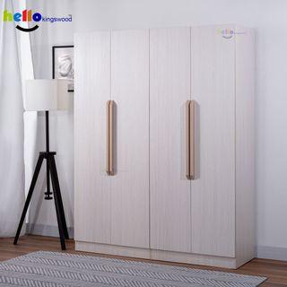 4 Doors Wardrobe ▪️Solid Plywood Cupboard ▪️Free Delivery