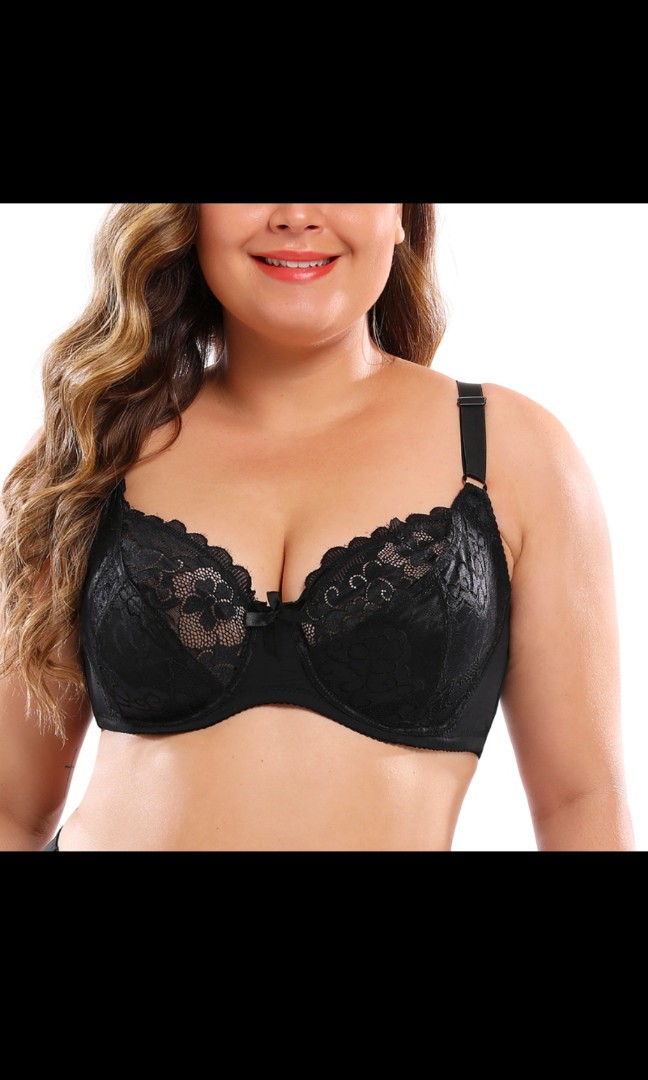 PlusSize🔥SALES🔥 Bra 38 (85) Cup C/D Without Pad Full Cup Soft Lace Bras,  Women's Fashion, New Undergarments & Loungewear on Carousell
