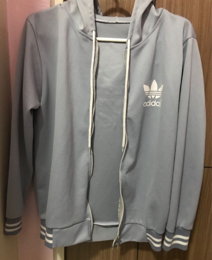 adidas fleece bomber jacket