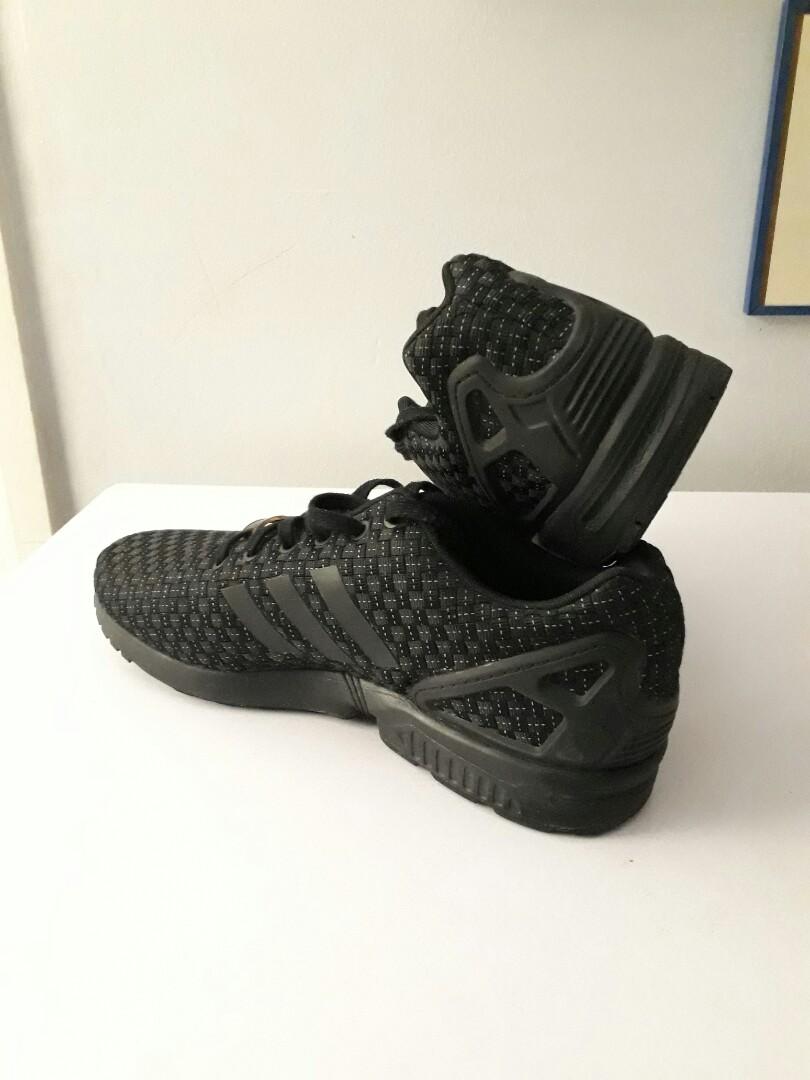 Adidas zx flux reflective weave black cheap