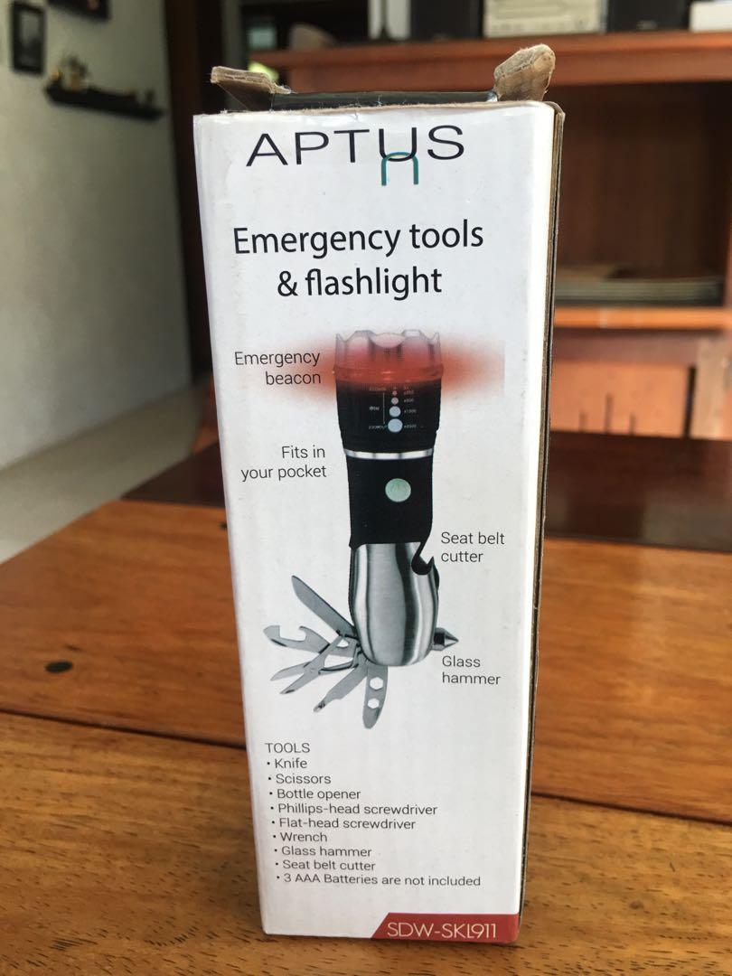 Aptus Emergency Tools And Flashlight Travel Essentials Outdoor Camping On Carousell