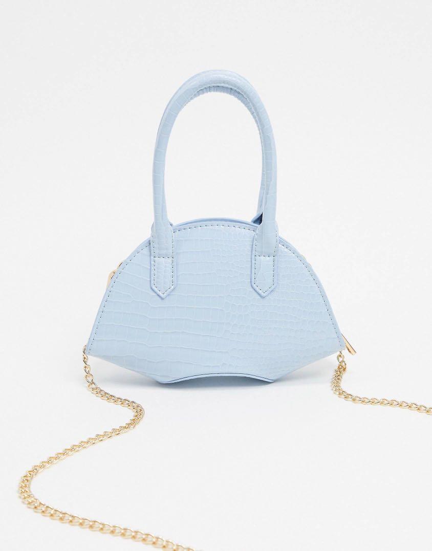 powder blue handbag