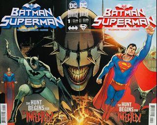 Batman Superman #1 Connecting covers (Set)