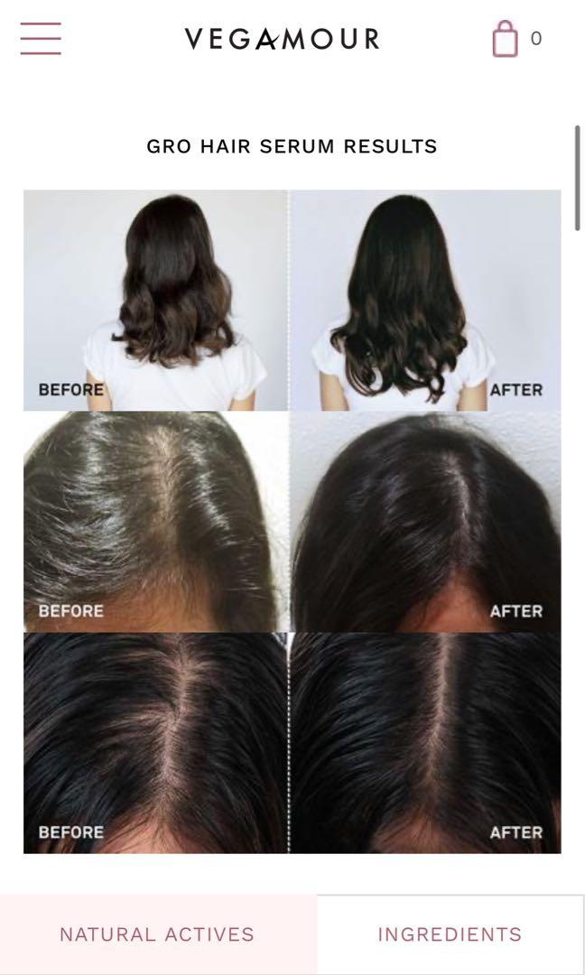 BNIB Vegamour GRO hair serum 30ml, Beauty & Personal Care, Hair on Carousell