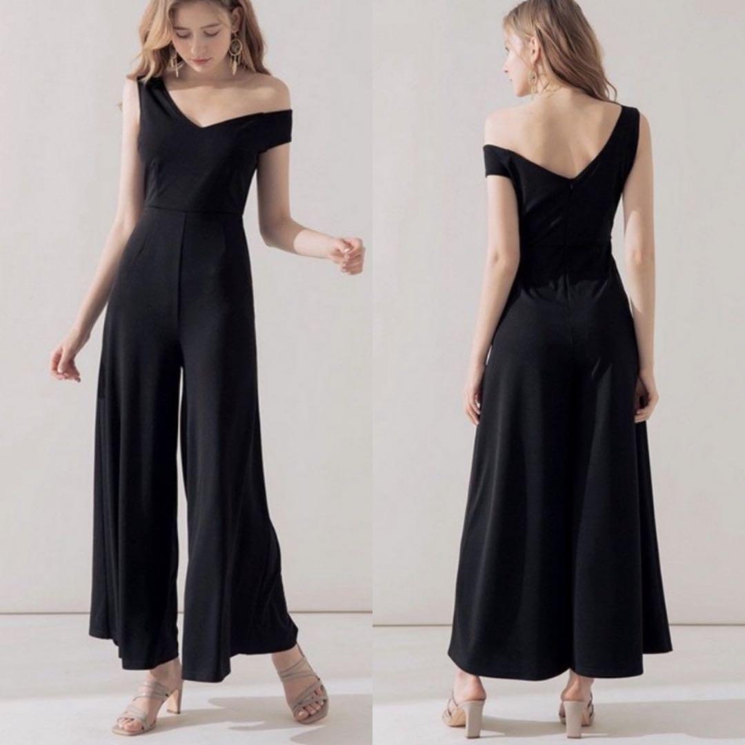 black semi formal romper