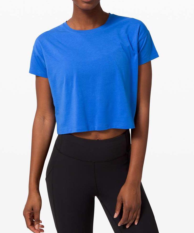 BNWT Lululemon Cates Crop Tee Tshirt 