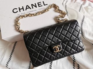 Chanel Black Small Classic Lambskin Double Flap Chanel