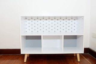 Classy white shelf with divider