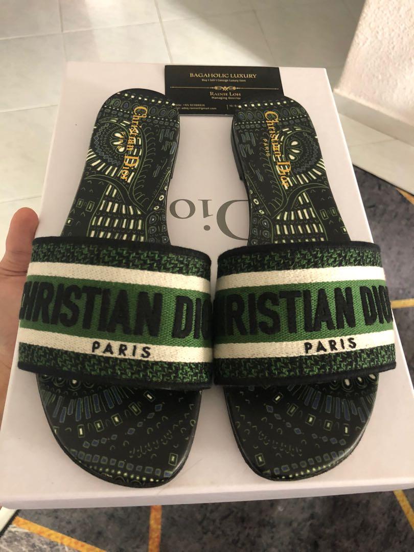 Green cheap dior slides