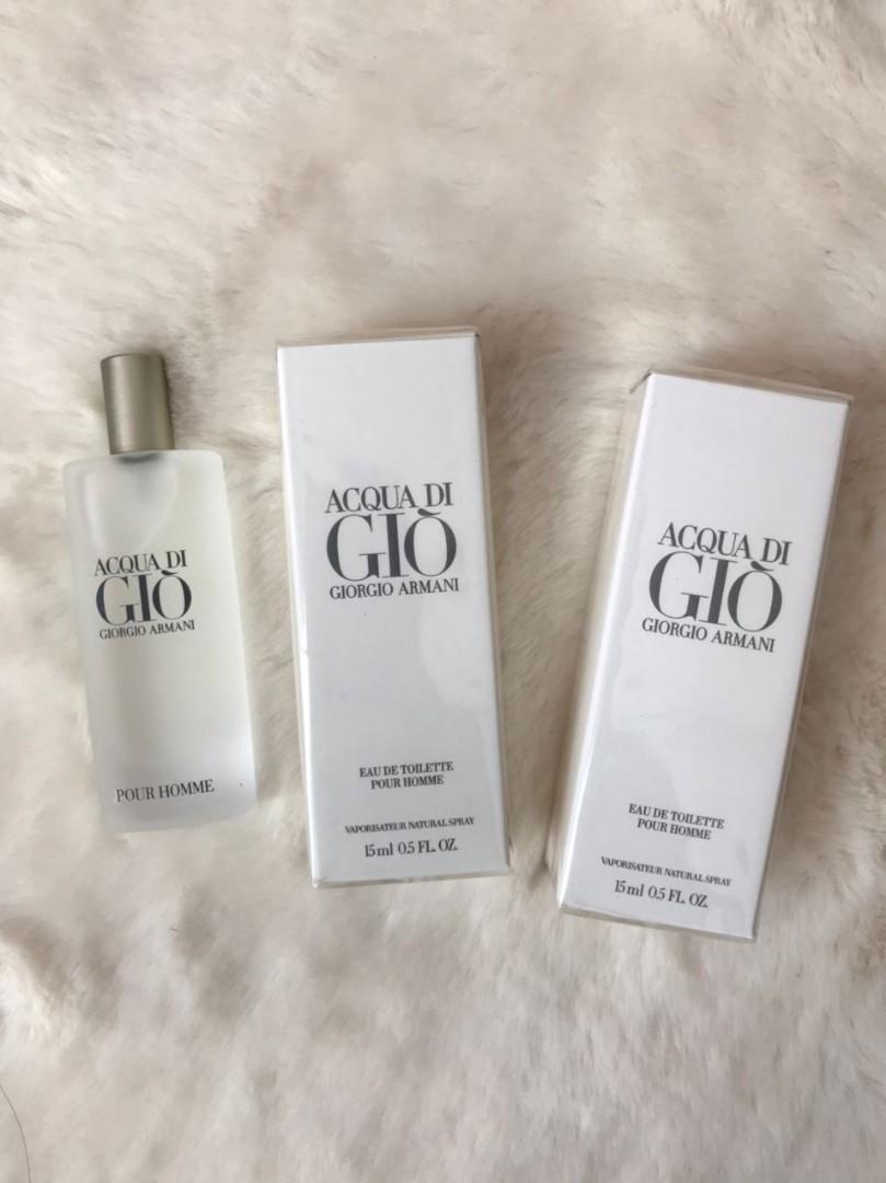 Giorgio Armani Acqua Di Gio 15ml travel spray, Beauty & Personal Care,  Fragrance & Deodorants on Carousell