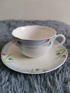Givenchy Blue Floral Tea Cup& Saucer