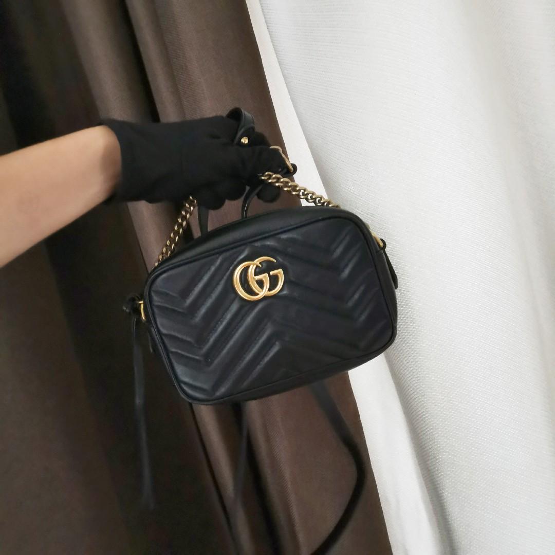Gucci gg marmont 2025 mini matelasse camera bag