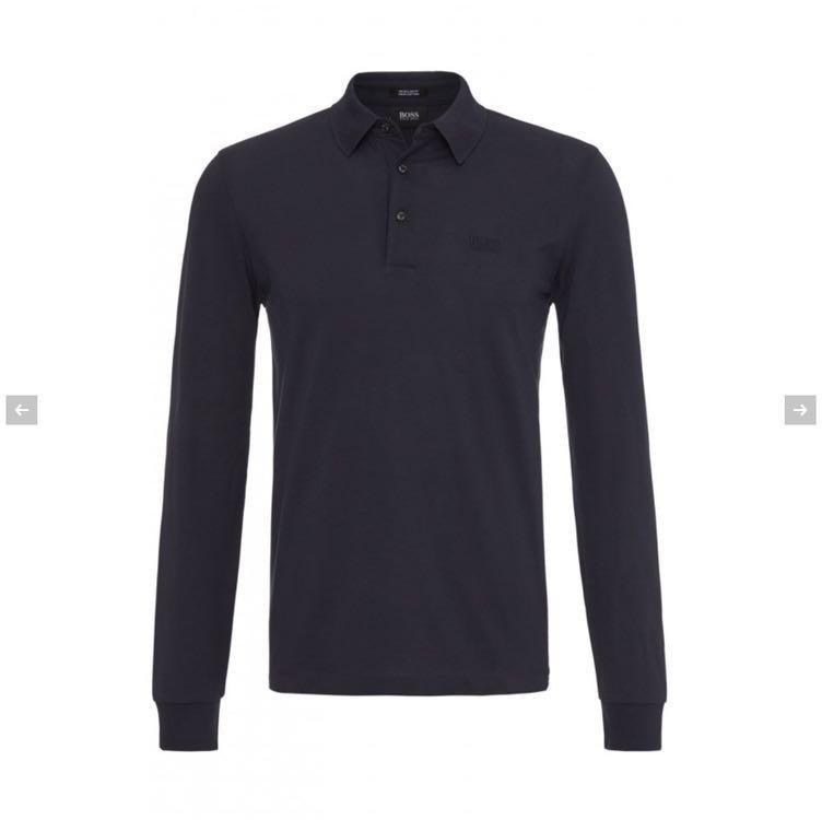 Hugo Boss Long Sleeve Polo, Men's Fashion, Tops & Sets, Formal Shirts