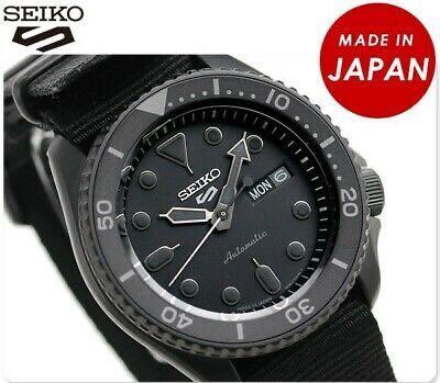 [JDM] BNIB Seiko 5 Sports Black Made In Japan Kanji Wheel SBSA025 Men Watch