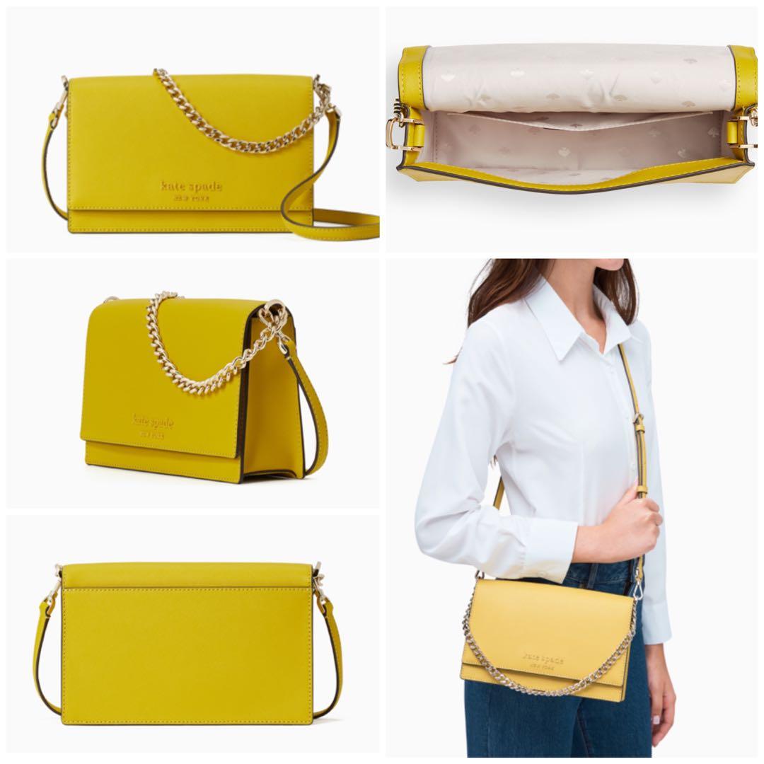 kate spade yellow bucket bolsa