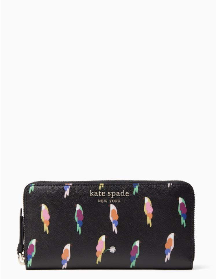 Kate spade shop parrot wallet