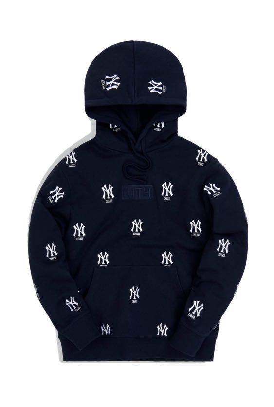 Kith for Major League Baseball New York Yankees Striped Hoodie 'White' | Men's Size S