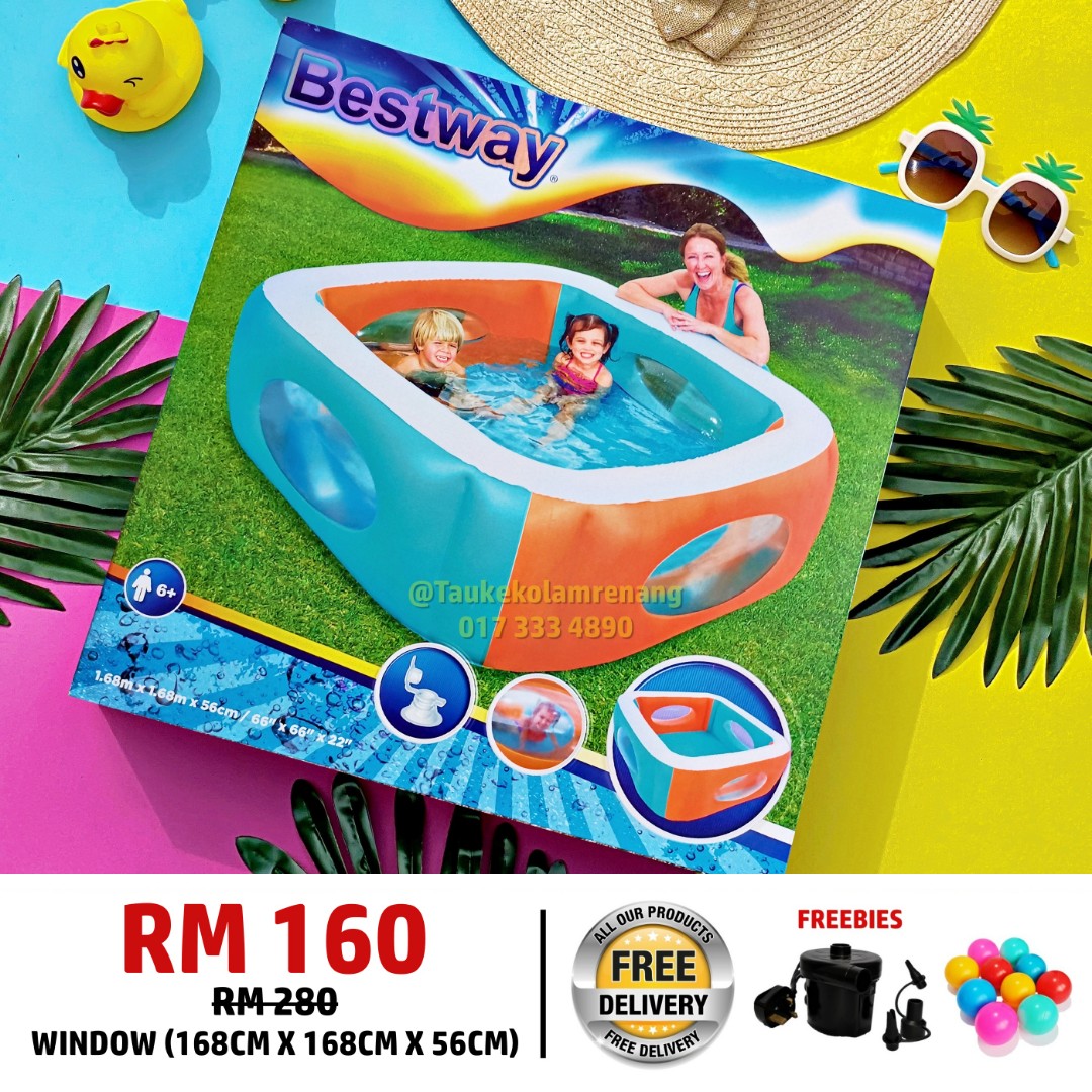 Kolam Renang Kanak Kanak Swimming Pool Original Bestway Window Toys Games Other Toys On Carousell