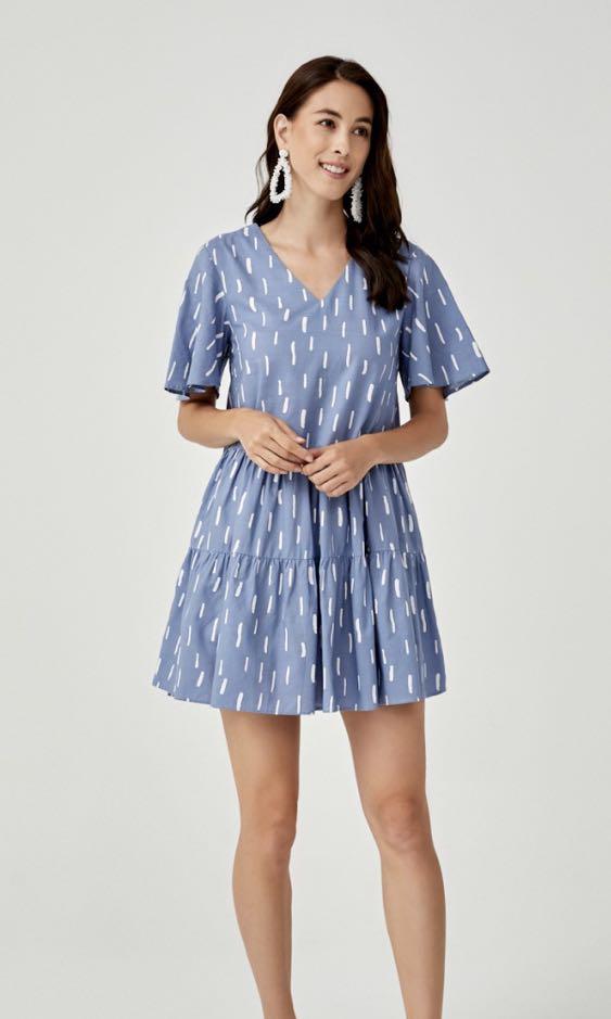 Printed swing dress clearance