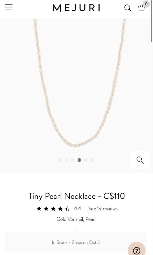 Mejuri tiny store pearl necklace