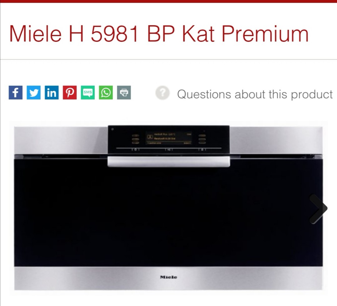 Miele H5981BP Kat Premium, Furniture & Home Living, Kitchenware