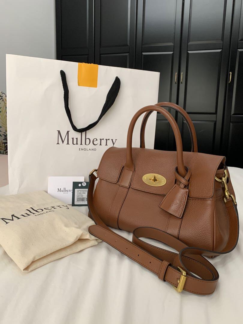 Mulberry Small Bayswater Satchel Classic Grain Luxury Bags