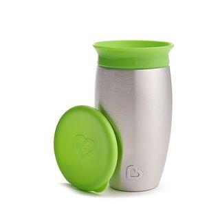 Munchkin Miracle Stainless Steel 360 Sippy Cup 10oz Green