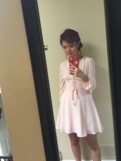 New Guess pink corset dress xs