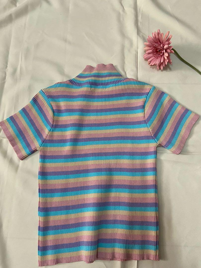 Rainbow turtleneck clearance