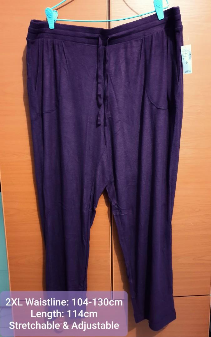 plus size purple pants