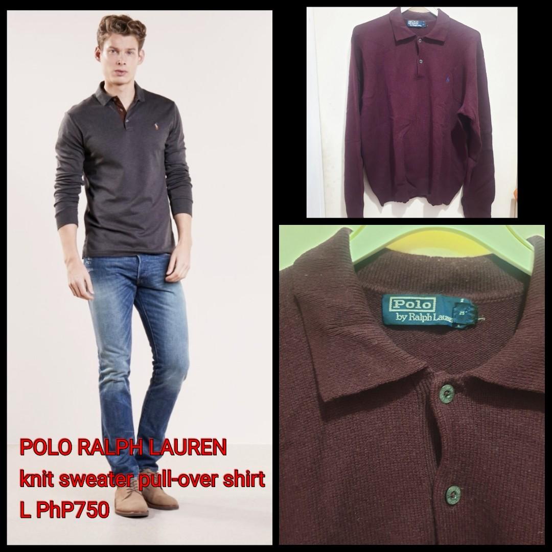 sweater over a polo