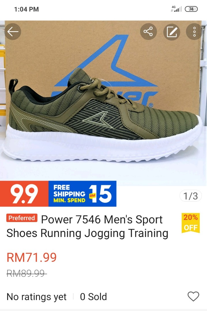 power men's running shoes