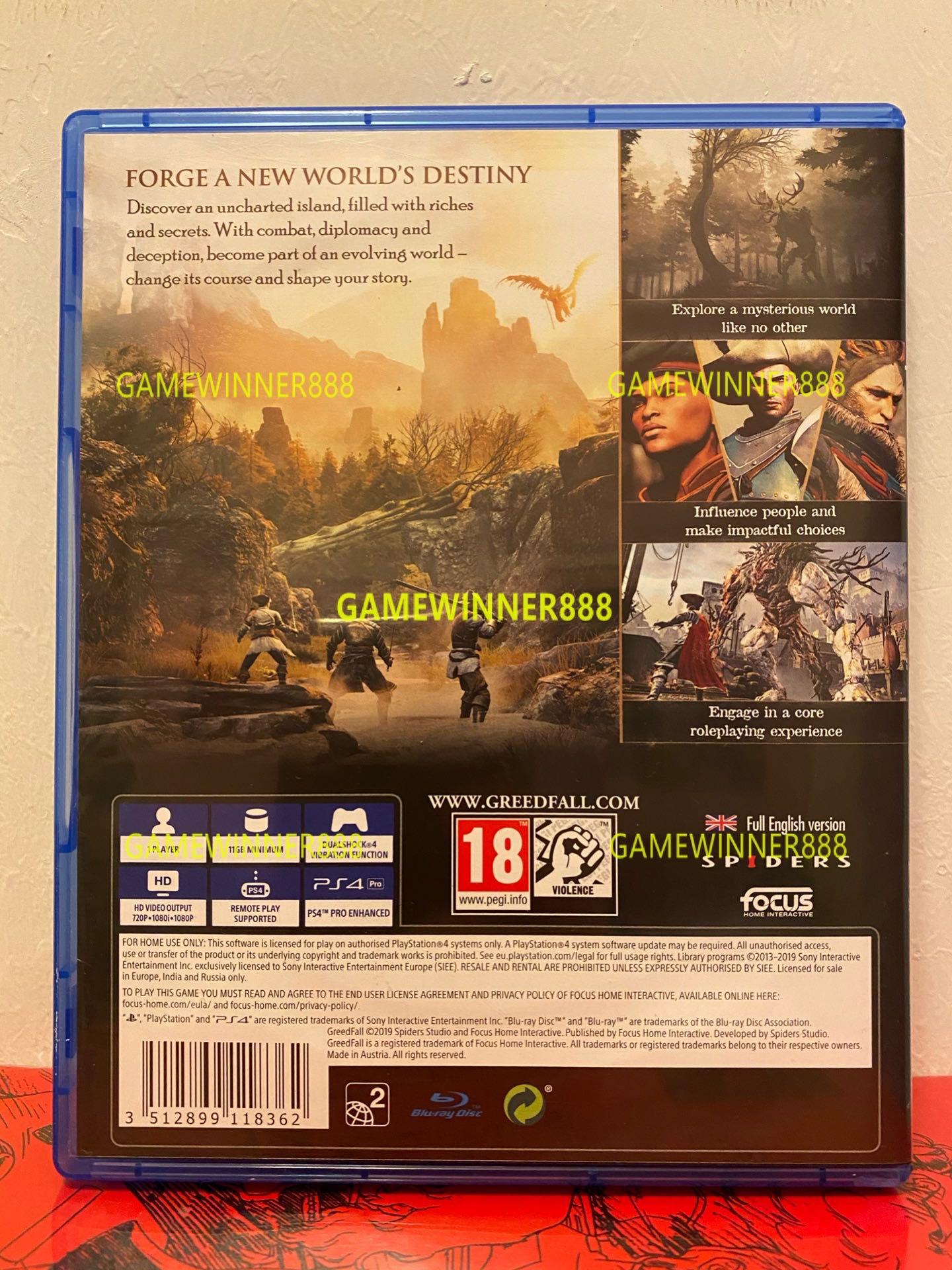 中古二手）PS4遊戲貪婪之秋GreedFall Greed Fall 歐版中英文版, 電子