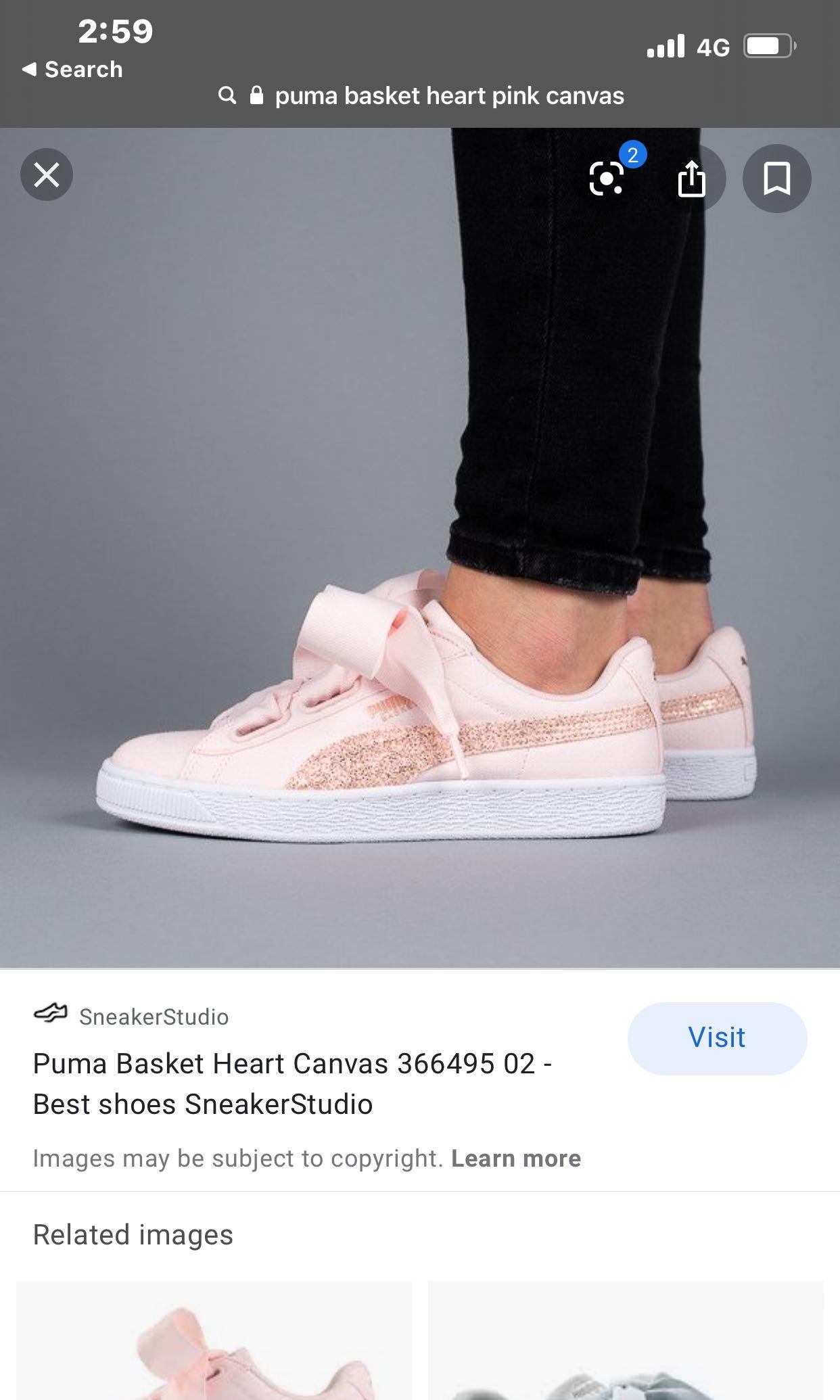 puma basket rose gold