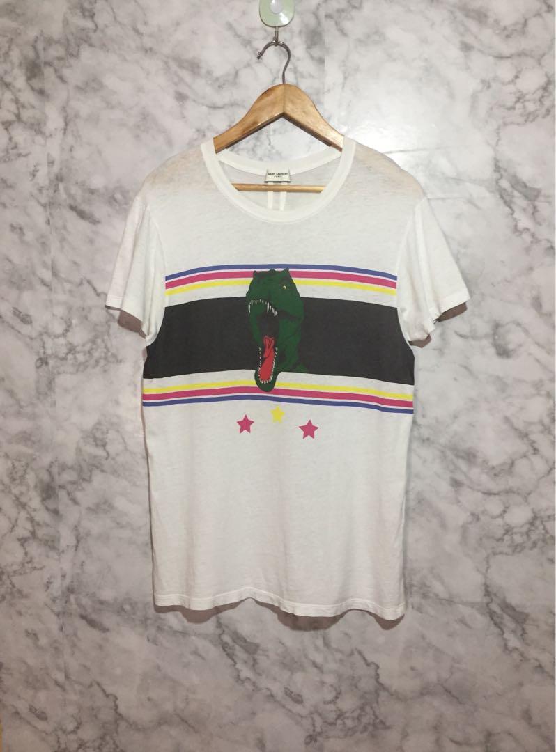 saint laurent dinosaur tee